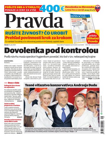 Obálka e-magazínu Pravda 14. 7. 2020
