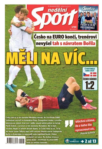 Obálka e-magazínu Nedělní Sport 4.7.2021
