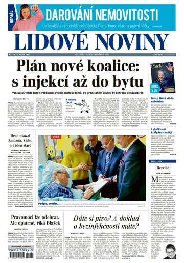 Obálka e-magazínu Lidové noviny 22.10.2021