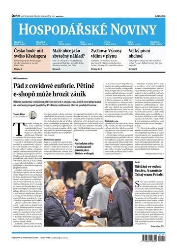 Obálka e-magazínu Hospodářské noviny 213 - 3.11.2022