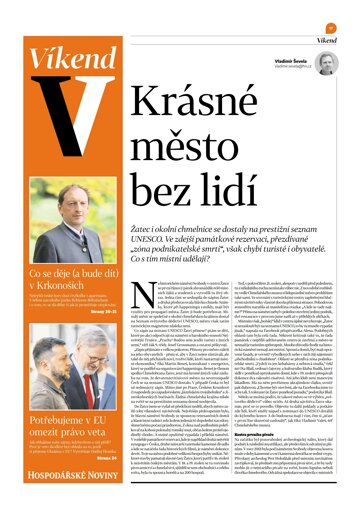 Obálka e-magazínu Hospodářské noviny - příloha Víkend 203 - 20.10.2023 Víkend