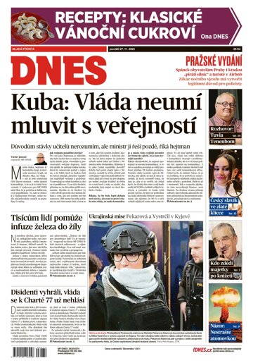 Obálka e-magazínu MF Dnes 27.11.2023