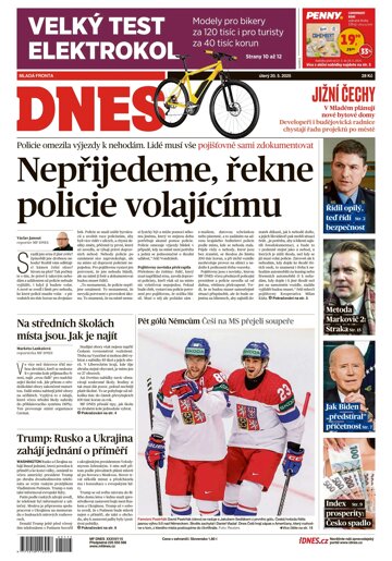 Obálka e-magazínu MF DNES Jižní Čechy - 20.05.2025