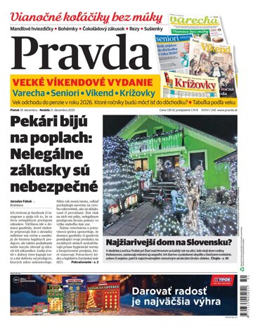 Obálka e-magazínu Pravda 19. 12. 2025