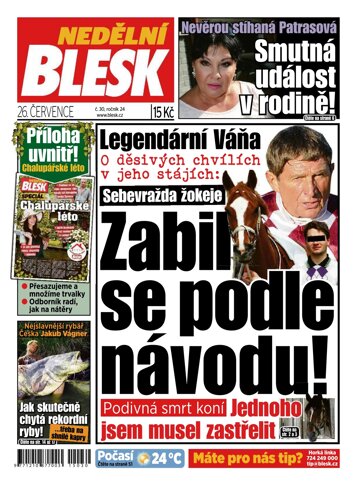 Obálka e-magazínu Nedělní Blesk 26.7.2015