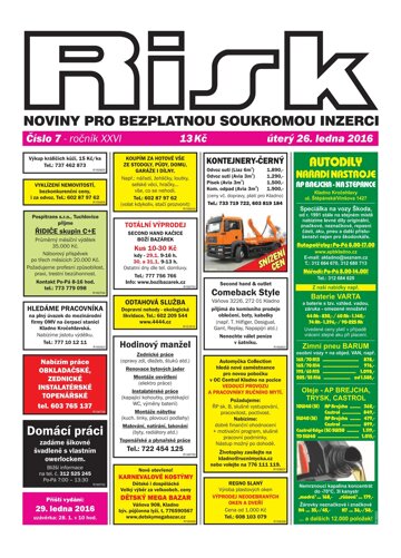 Obálka e-magazínu Risk 7/2016