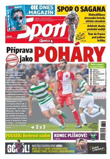 Obálka e-magazínu Sport 7.7.2017