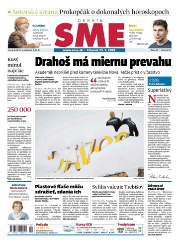 Obálka e-magazínu SME 23.1.2018