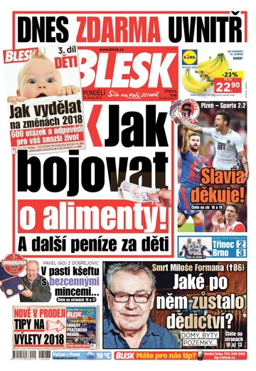 Obálka e-magazínu Blesk 16.4.2018