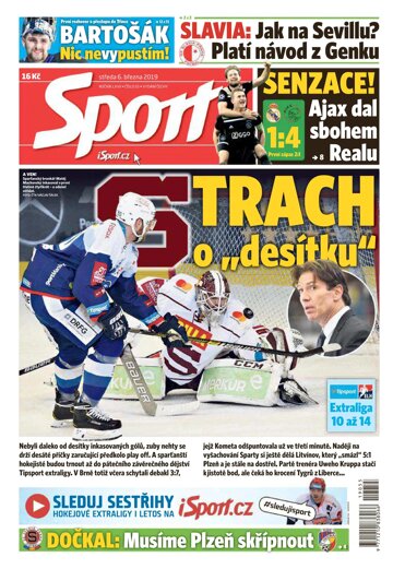 Obálka e-magazínu Sport 6.3.2019