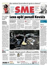 Obálka e-magazínu SME 2.11.2012
