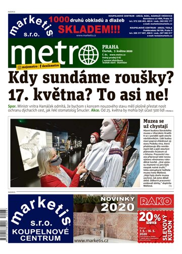 Obálka e-magazínu deník METRO 7.5.2020