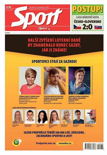Obálka e-magazínu Sport 19.11.2020