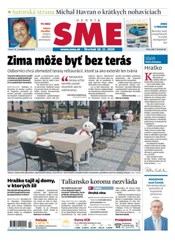 Obálka e-magazínu SME 19.11.2020