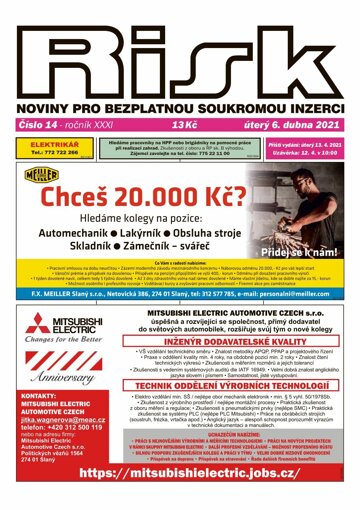 Obálka e-magazínu Risk 14/2021