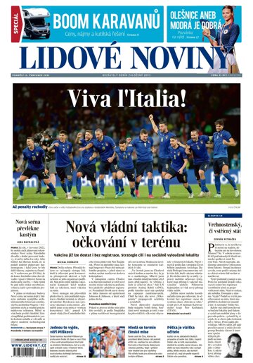 Obálka e-magazínu Lidové noviny 12.7.2021