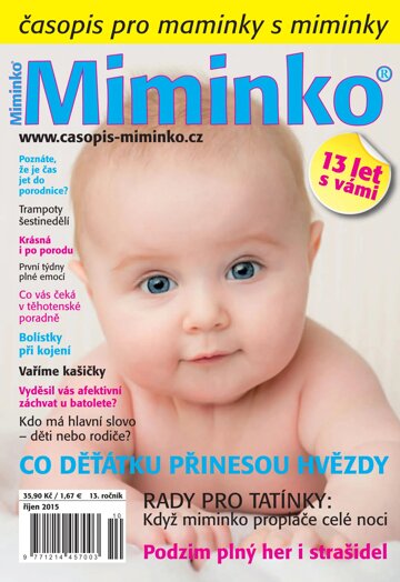 Obálka e-magazínu Miminko 10/2015