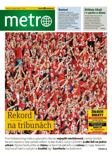 Obálka e-magazínu deník METRO 12.8.2025