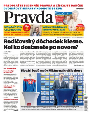 Obálka e-magazínu Pravda 15. 1. 2026