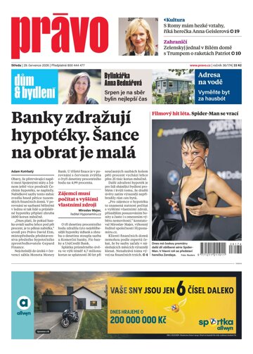 Obálka e-magazínu Deník Právo 29.7.2026