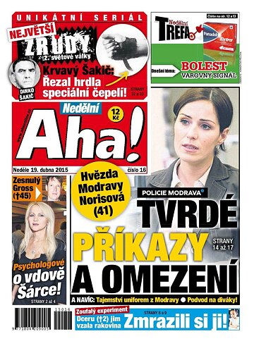 Obálka e-magazínu Nedělní AHA! 19.4.2015