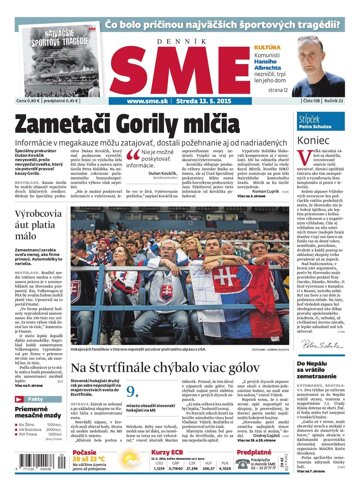 Obálka e-magazínu SME 13.5.2015