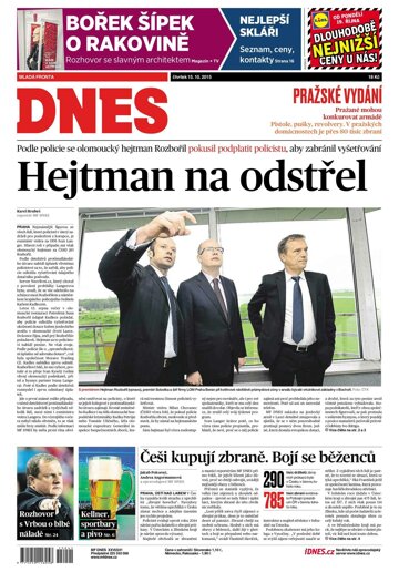 Obálka e-magazínu MF Dnes 15.10.2015