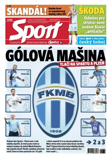 Obálka e-magazínu Sport 10.11.2015