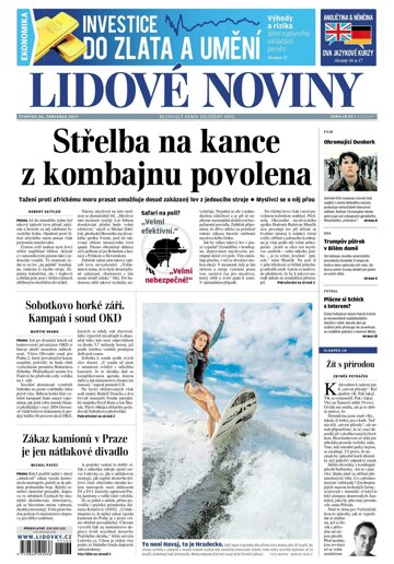 Obálka e-magazínu Lidové noviny 20.7.2017