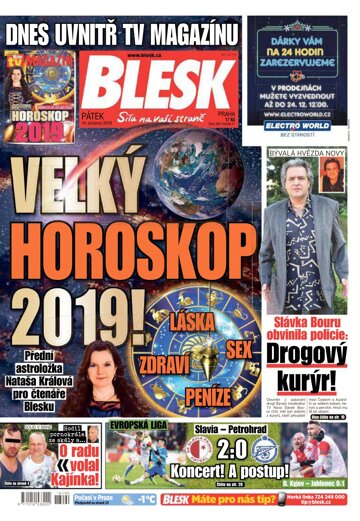 Obálka e-magazínu Blesk 14.12.2018