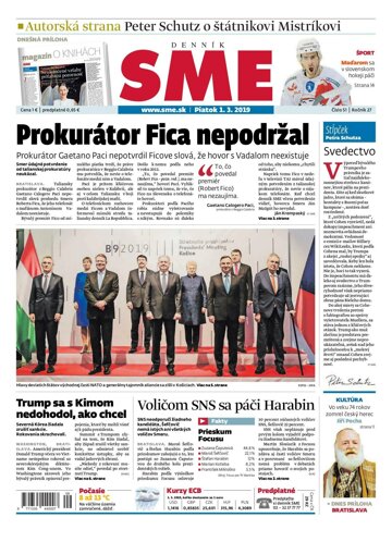 Obálka e-magazínu SME 1.3.2019