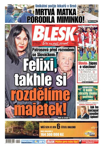 Obálka e-magazínu Blesk 28.8.2019