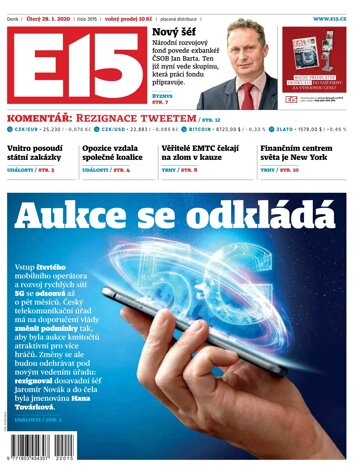 Obálka e-magazínu E15 28.1.2020