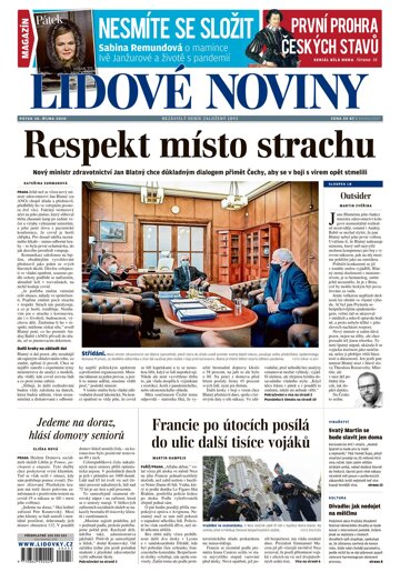 Obálka e-magazínu Lidové noviny 30.10.2020