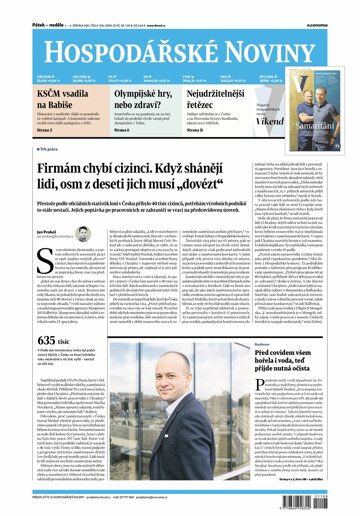 Obálka e-magazínu Hospodářské noviny 108 - 4.6.2021