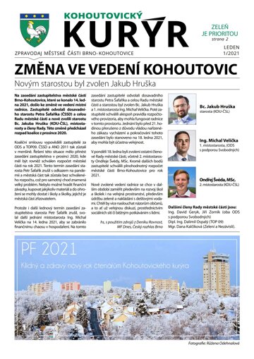 Obálka e-magazínu Kohoutovický Kurýr 1/2021