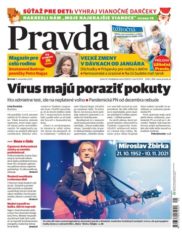 Obálka e-magazínu Pravda Dennik 11. 11. 2021