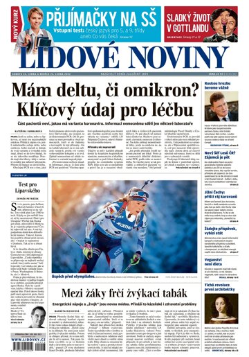 Obálka e-magazínu Lidové noviny 22.1.2022