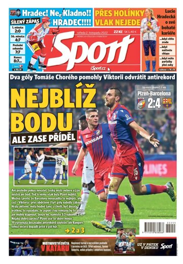 Obálka e-magazínu Sport 2.11.2022