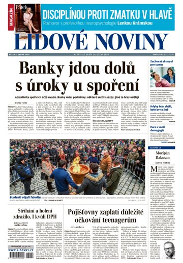 Obálka e-magazínu Lidové noviny 5.1.2024