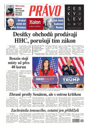 Obálka e-magazínu Deník Právo 7.3.2024