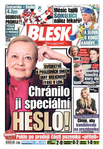 Obálka e-magazínu Blesk 16.2.2026