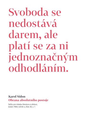 Obálka knihy Obrana absolutního postoje