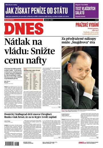 Obálka e-magazínu MF Dnes 20.1.2015