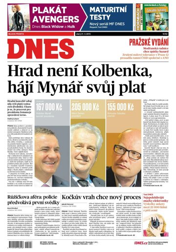 Obálka e-magazínu MF Dnes 21.4.2015