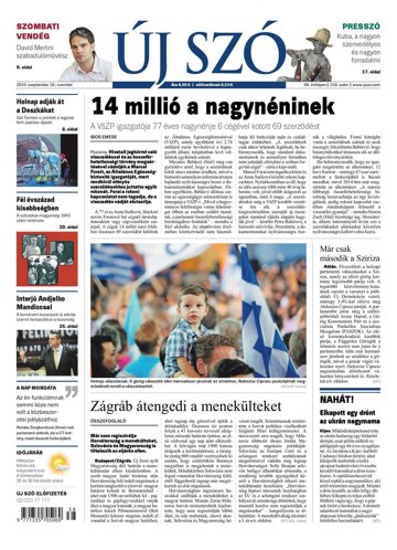 Obálka e-magazínu Új Szó 19.9.2015