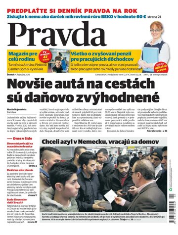 Obálka e-magazínu Pravda 4.2.2016