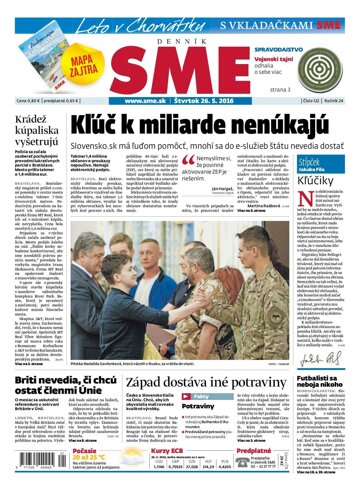 Obálka e-magazínu SME 26.5.2016