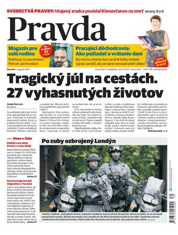 Obálka e-magazínu Pravda 4. 8. 2016