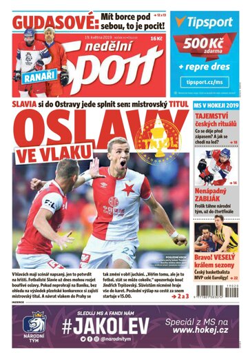 Obálka e-magazínu Nedělní Sport 19.5.2019